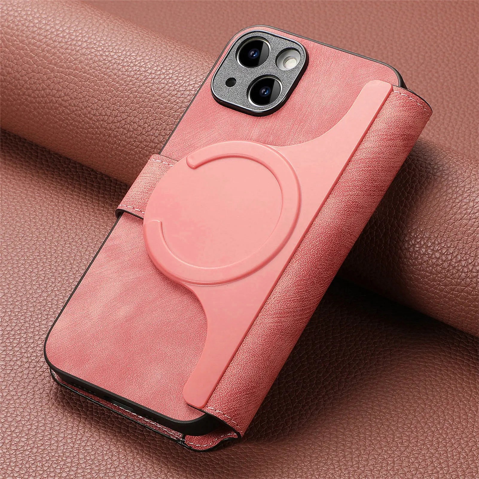 For iPhone 15 14 13 12 11 XS Max XR 8 7 6 Plus Wallet Case, Zipper Storage Design, Detachable Magnetic Flip Folio Cover