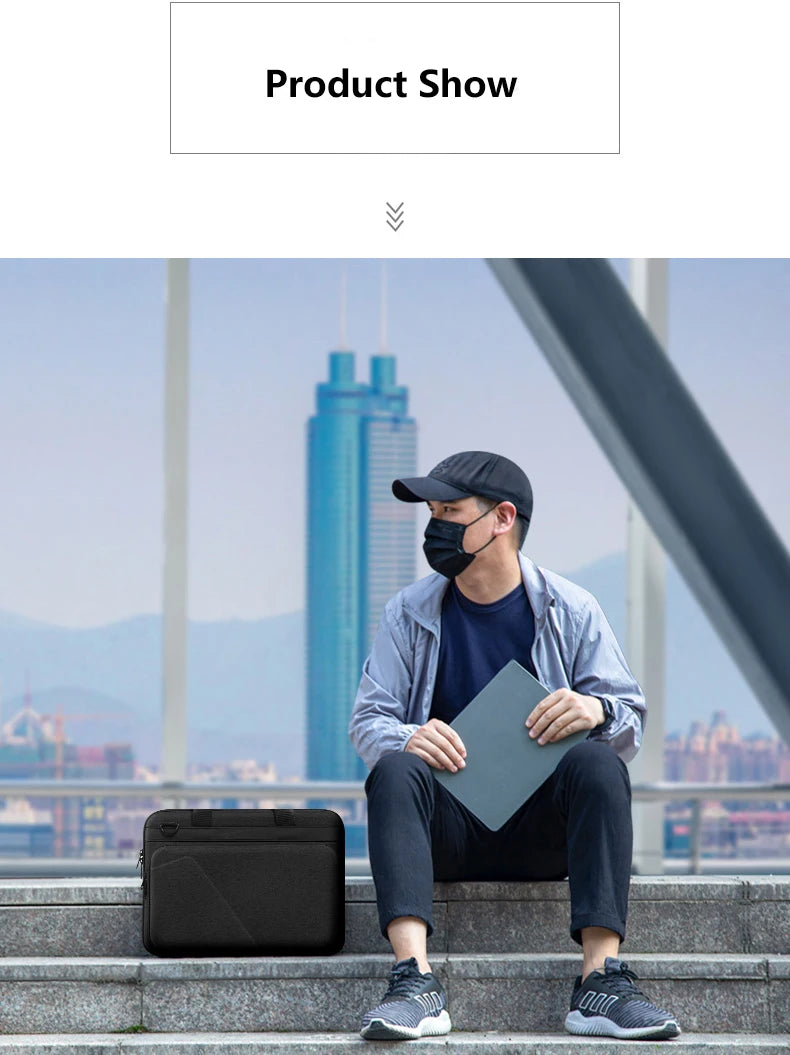 14 15.6 inch Laptop Case Hard Shell Laptop Shoulder Bag Men Women Business Briefcase for MacBook Pro 16 M4 Huawei Lenovo HP Dell