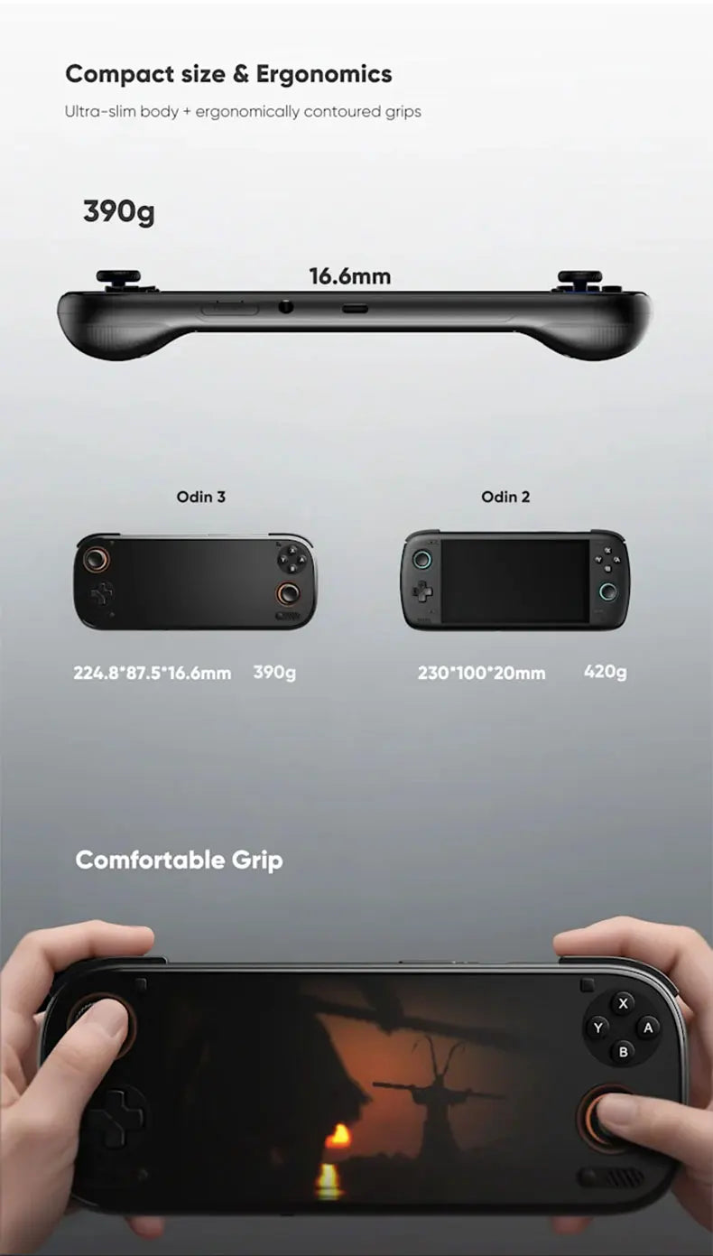 AYN Odin 3 Game Console 6'' 1080P 120Hz AMOLED Screen Handheld With 8000mAh Hall-Effect Joystick/Trigger Handheld Game Console