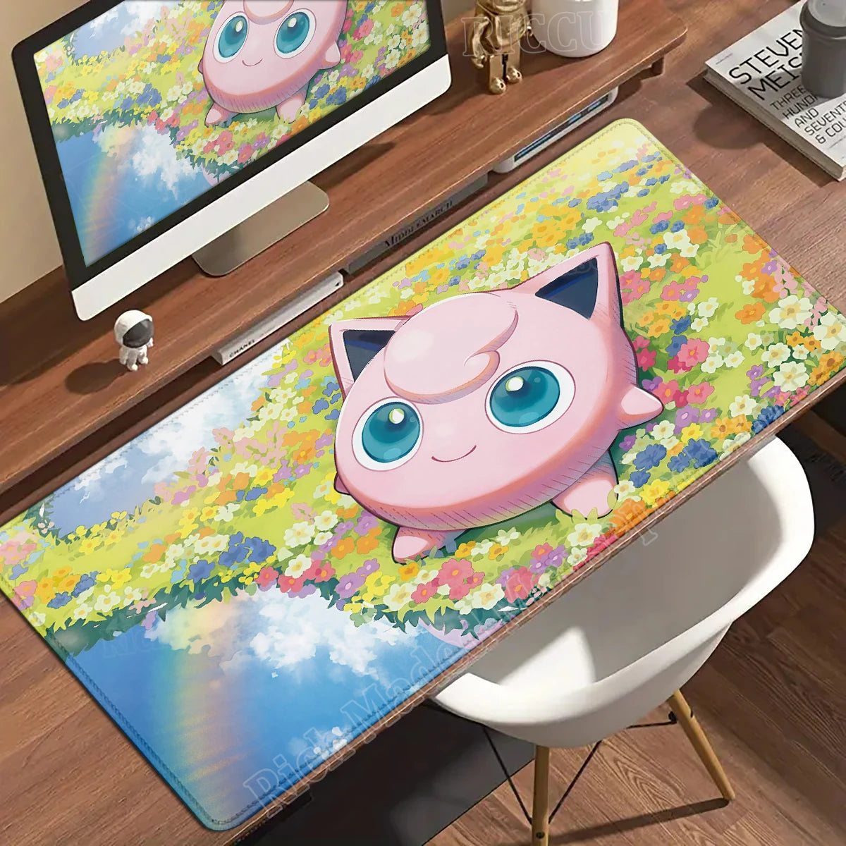 Kawaii Pink Keyboard Pad Clefairy Anime Gamer PC Cabinet Mouse Pad Ppokemon Jigglypuff Mousepad Laptop DeskMat E-Sports Mousemat