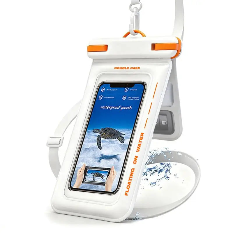 【C】Double Space Waterproof Phone Pouch with Lanyard Floating Waterproof Case for iPhone 17 pro Max 16 15 14 S26 S25