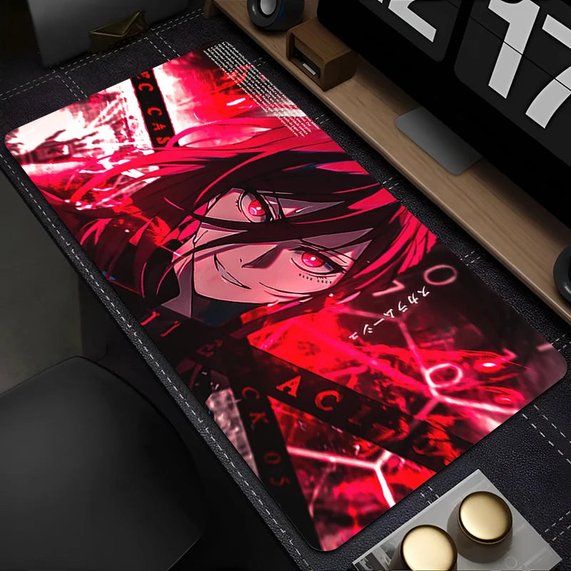 Mouse Pad Japan Anime Blue Lock Nagi Seishiro Mousepad PC Gamer Keyboard Rug Black And White Laptop Gaming Accessories Desk Mat