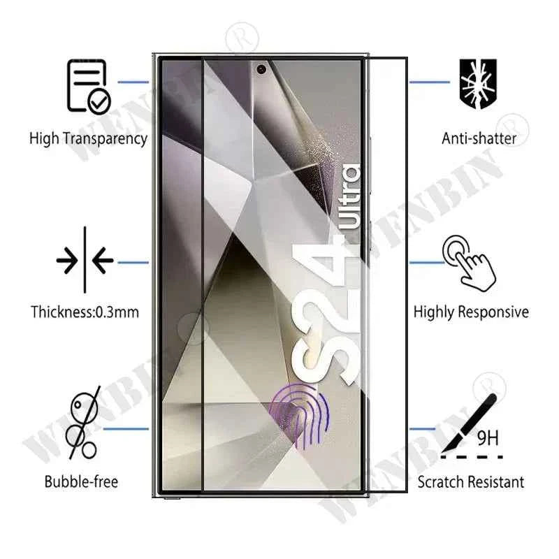 3 Pcs Tempered Glass For Samsung Galaxy S26 S25 S24 S23 S22 Ultra Plus FE A57 A56 A36 A17 Screen Protector Full Protective Glass