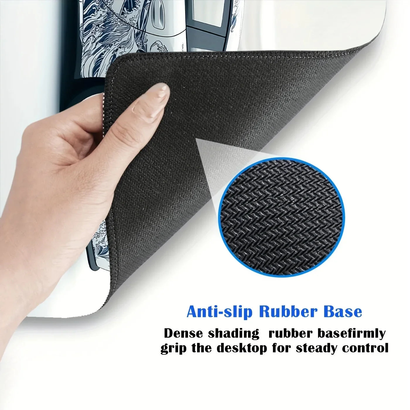 Large White Sports Car Design Gaming Mouse Pad Anti-Slip Rubber Base Extended Desk Mat for Gamer Office Use Computer Accessories - WinSupport Tech