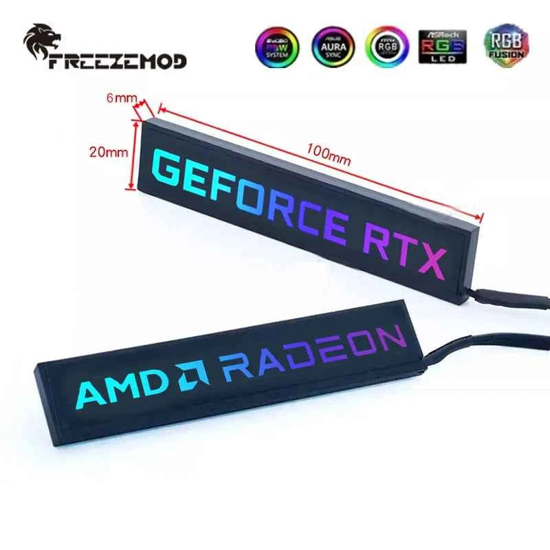 FREEZEMOD RGB GPU Side Panel NVIDIA/ AMD Video Card VGA Light Board Plate Faith Lamp for PC Cabinet Decoration AURA SYNC