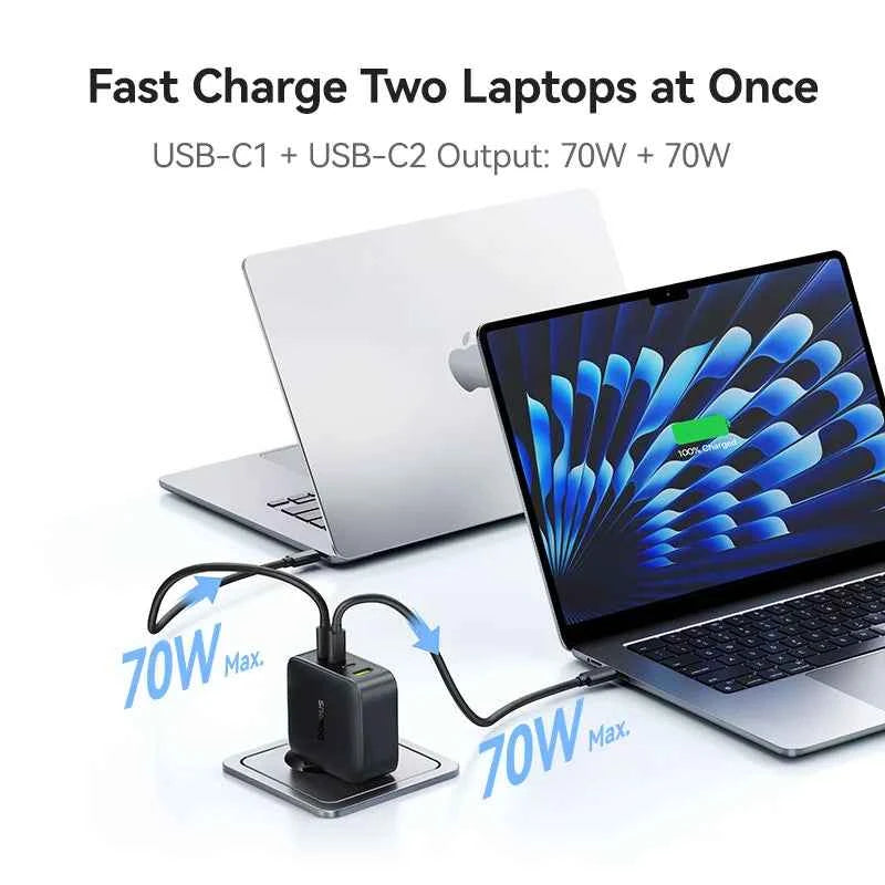 【New Sale】Baseus 140W GaN Charger PD Charger USB C Charger Fast Charge For Macbook Tablet Phone Charger For iPhone 17 16 15 14