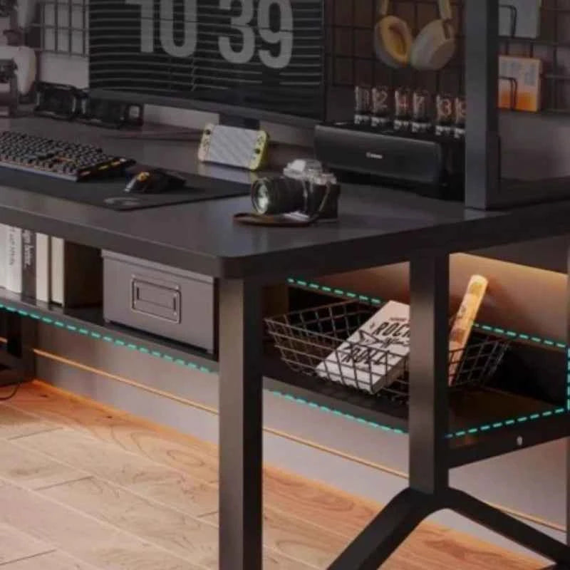 Office Computer Desk Computer Desk Gaming Desk Sturdy Home Gamer Table Metal Legs Dormitory Student Tables Laptop Computer Desk