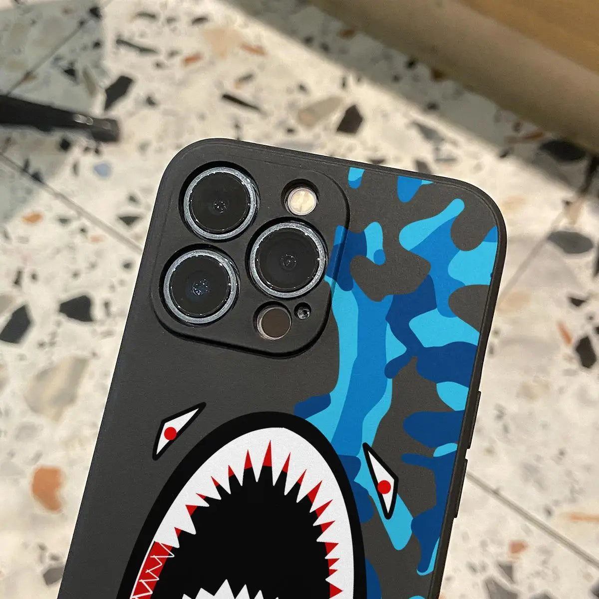 for IPhone 16 Pro Max 15 Pro 14Plus 13 12 11 Case Shark Pattern Phone Case Drop Protection TPU Phone Cases