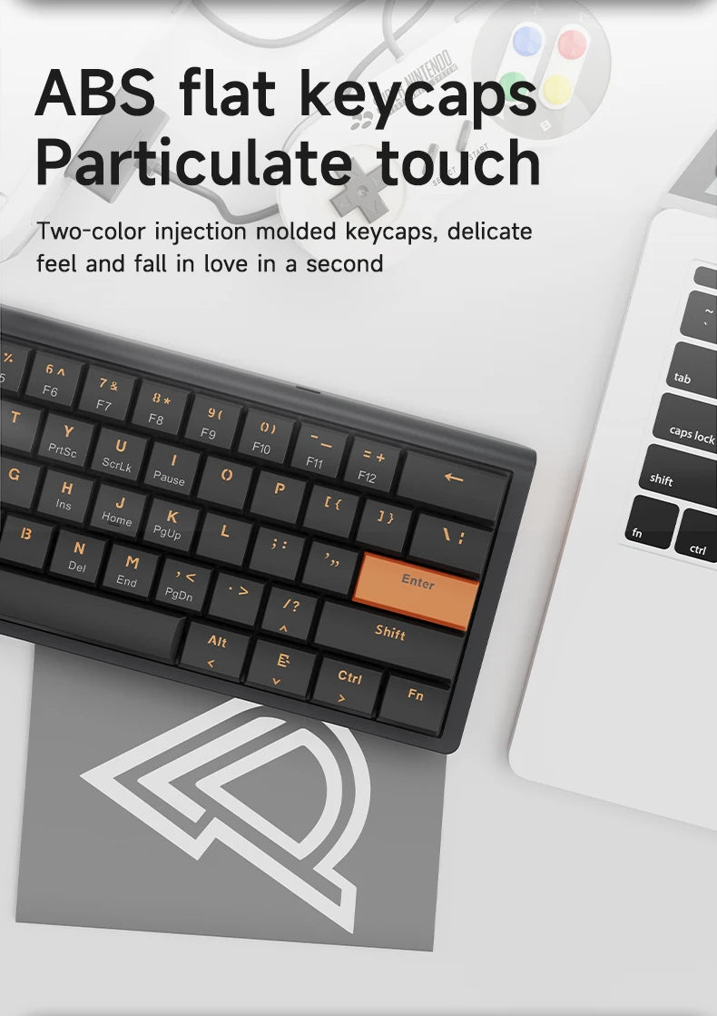 Ajazz NKL61 Wired And Matte Office Keyboard 61-Key Slim Body ABS Wired Office Keyboard Suitable For Office Use