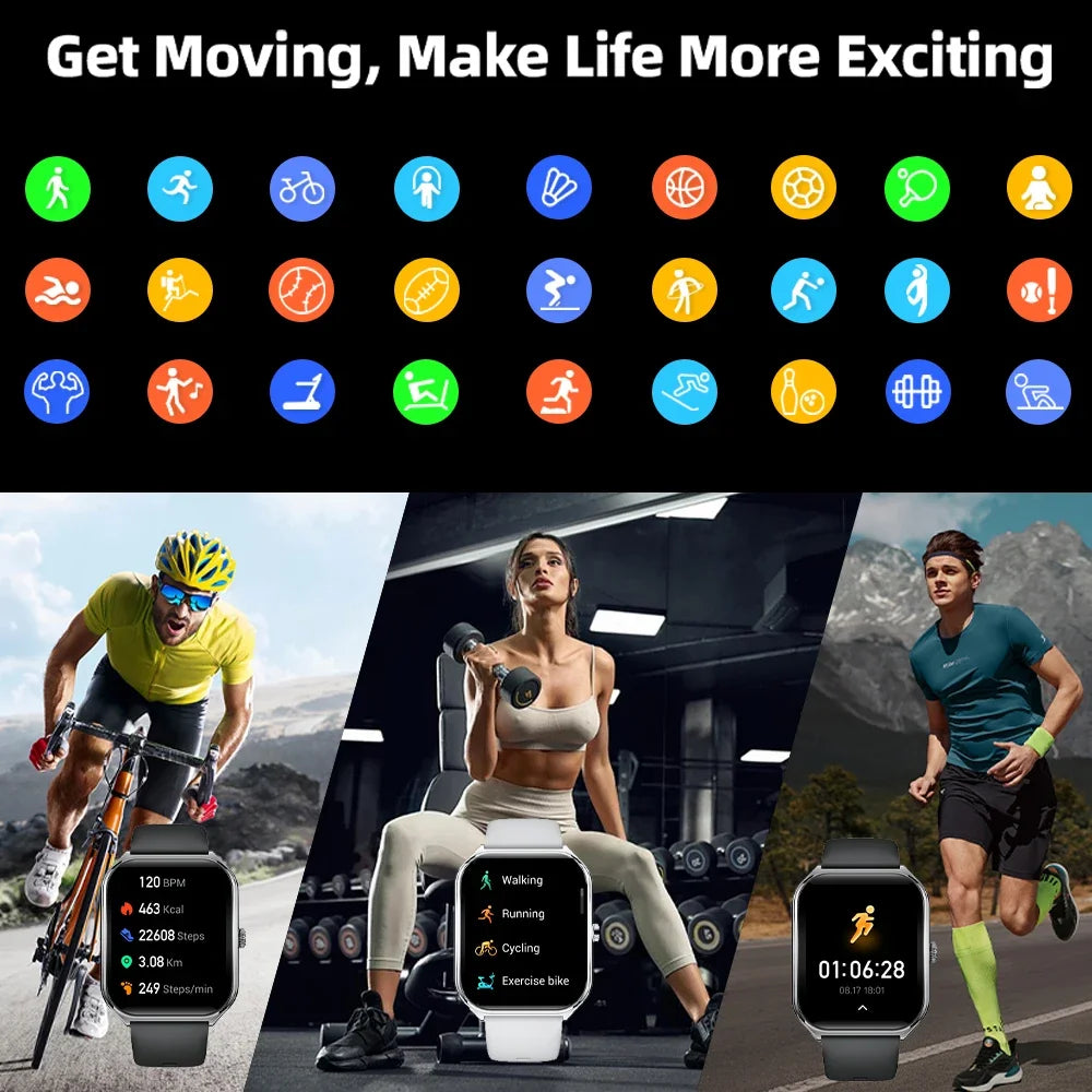 New Ultra Thin Smart Watch men 1.96