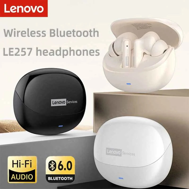 Lenovo Headphones TWS Wireless Bluetooth 6.0 HiFi Sound ENC Call Noise Reduction Earphones Gaming Sports Headset With Mic New