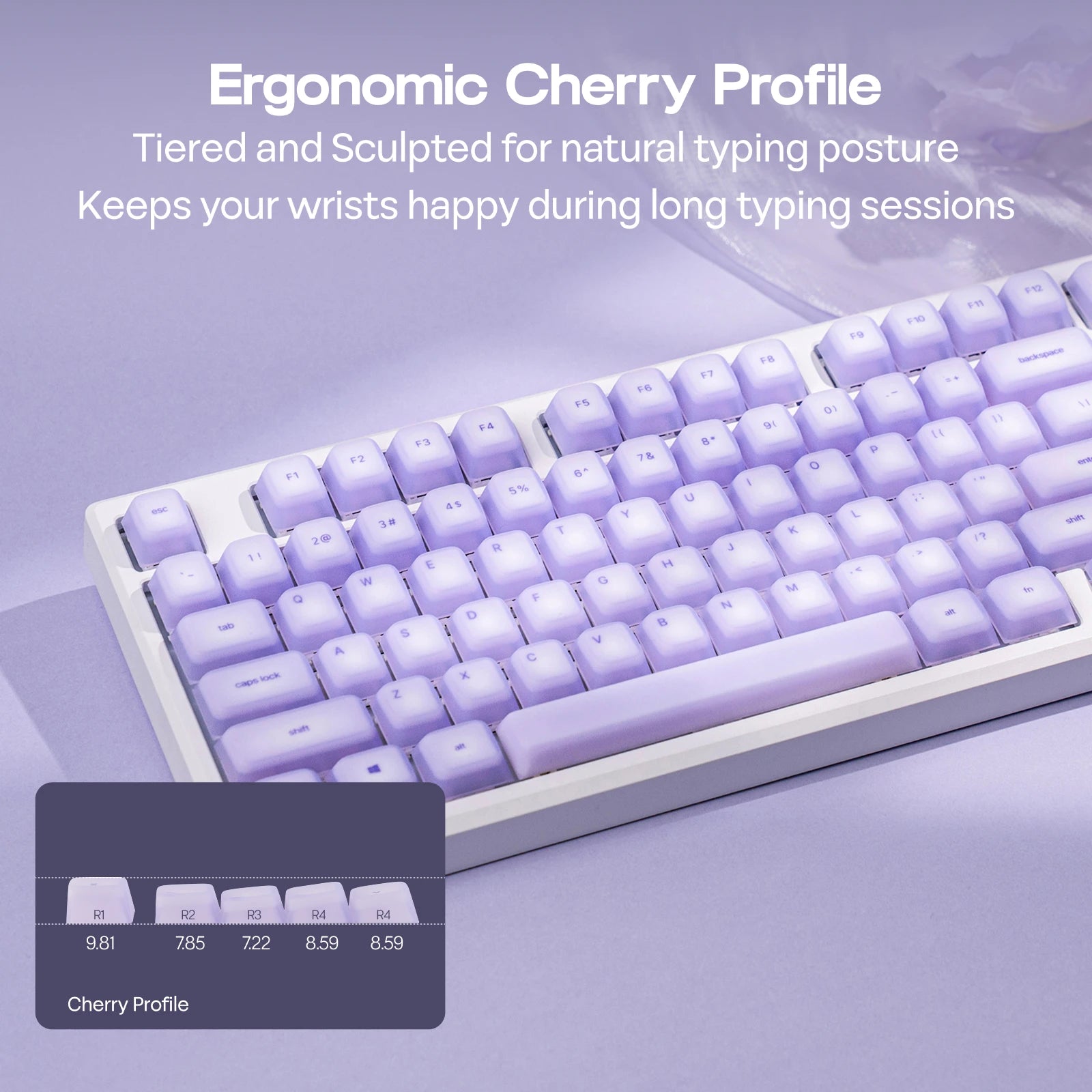 EPOMAKER AegisSil Keycap Set 113 Cherry Profile Silicone Material Keys for Cherry MX/Kailh/Outemu/Gateron Mechanical Keyboard