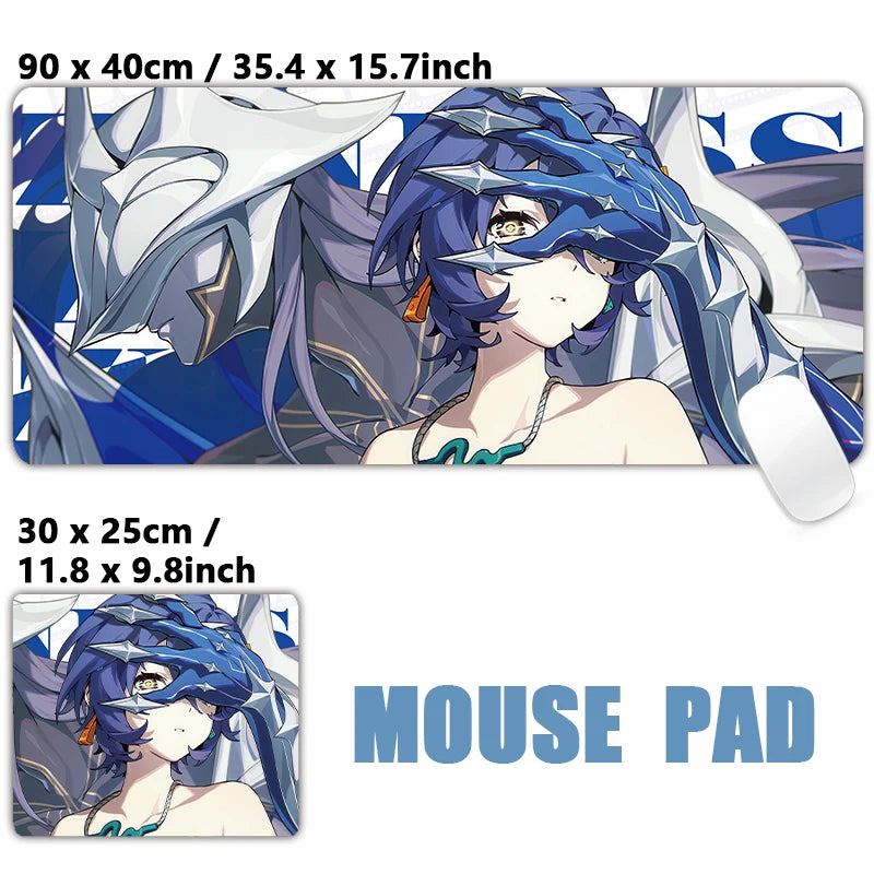 ZZZ Gaming Hoshimi Miyabi Ye Shunguang Mouse Pad Evelyn Ellen Zenless Zone Zero Keyboard Desk Mats XXL Anime Girls Mousepad