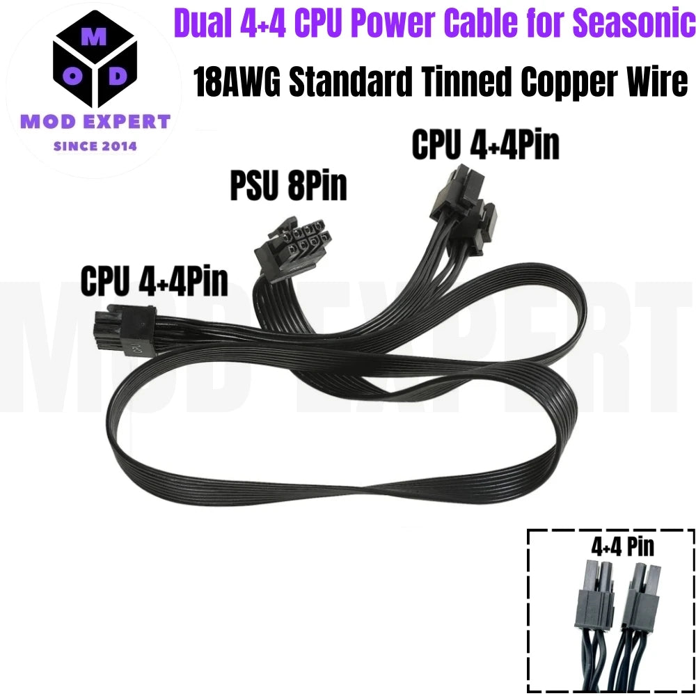 Modular Power Cable for Seasonic X-850, X-750, X-650 KM3 Power, GPU PCIe 8Pin 6+2Pin, CPU 4+4Pin, SATA Molex IDE 4Pin, 24Pin Net