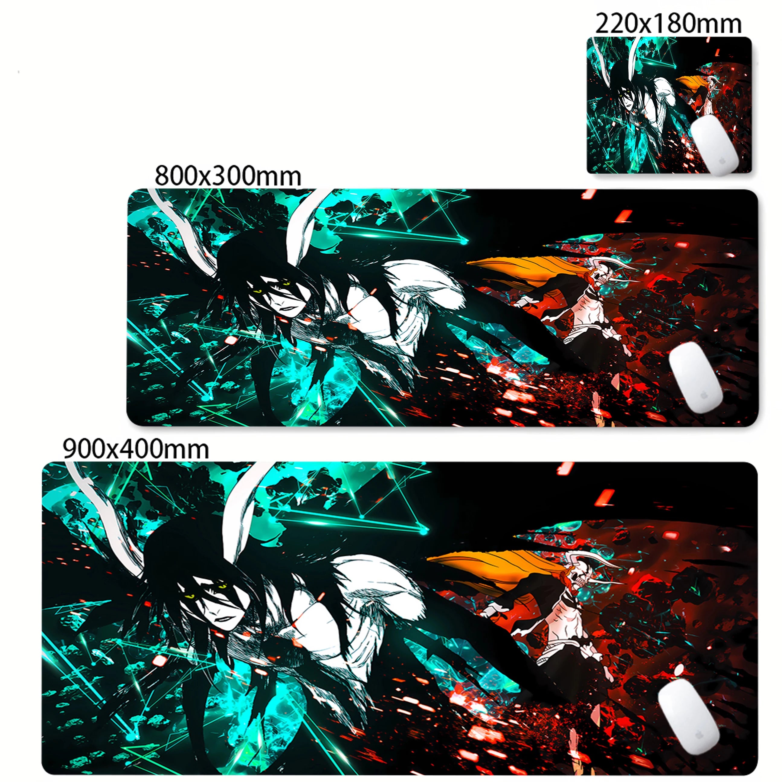 Bleach Kurosaki Ichigo Anime Mouse Pad Pc Gamer Accessories Desk Mats Rubber Carpet Mousepad Office Table Pads Gaming Mouse Mats