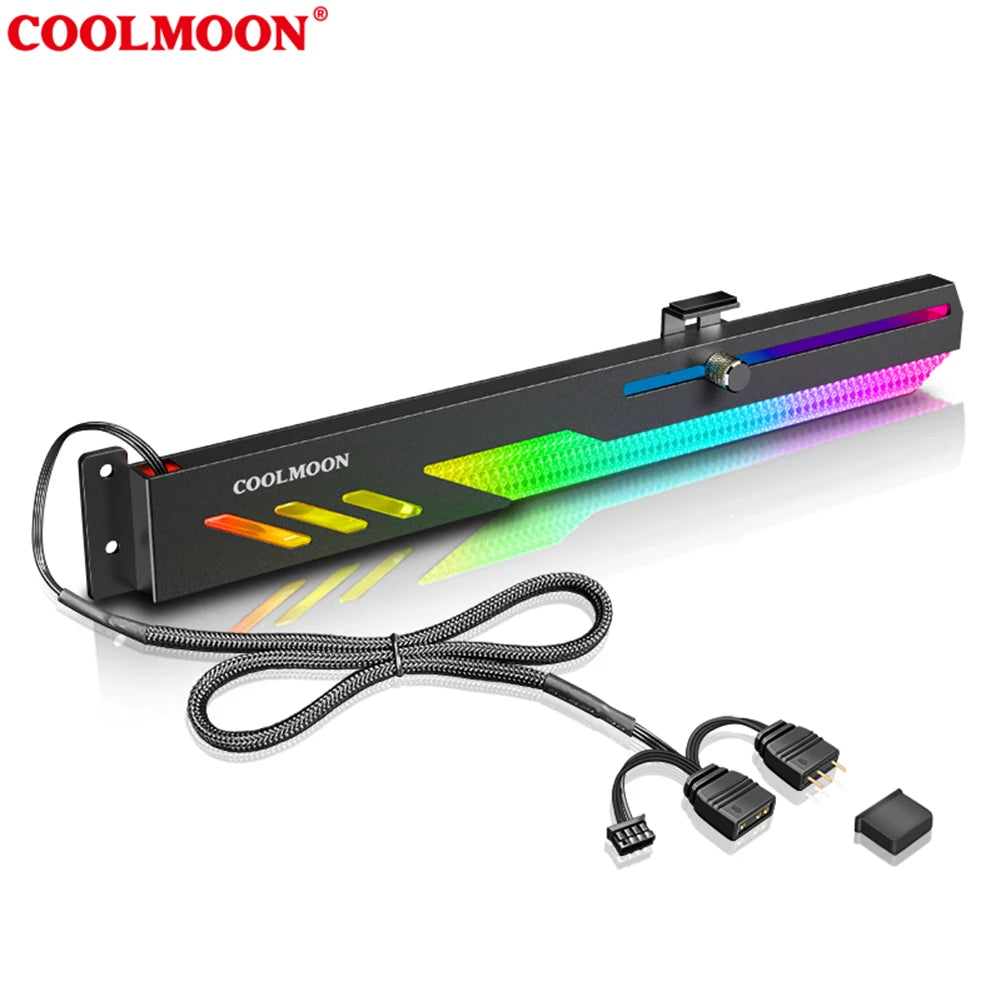 Customized Video Card Stand GT8 Horizontal Graphics Card Bracket 5V 3Pin ARGB GPU VGA Holder Desktop PC Case DIY Accessories