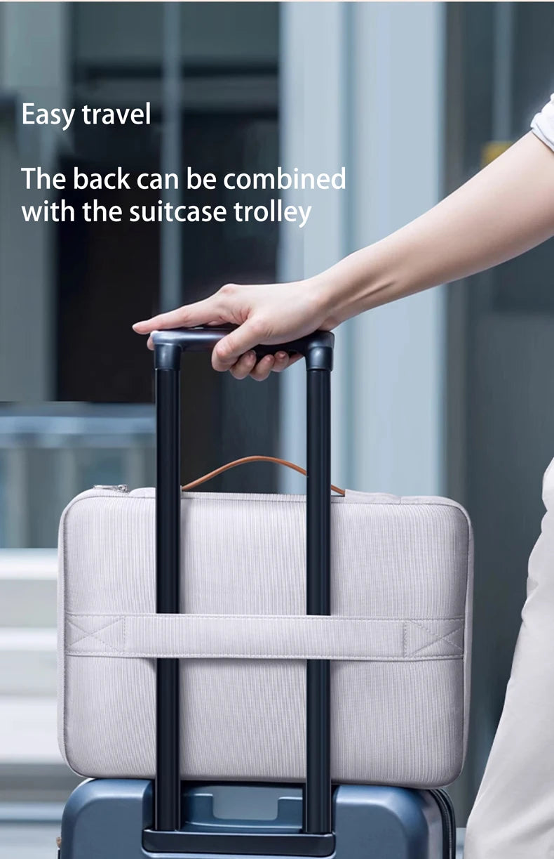 Dormin Shockproof Laptop Crossbody Bag – Protective Sleeve with Adjustable Strap & Handle for MacBook Air 13”, MateBook 14, Lenovo, Huawei