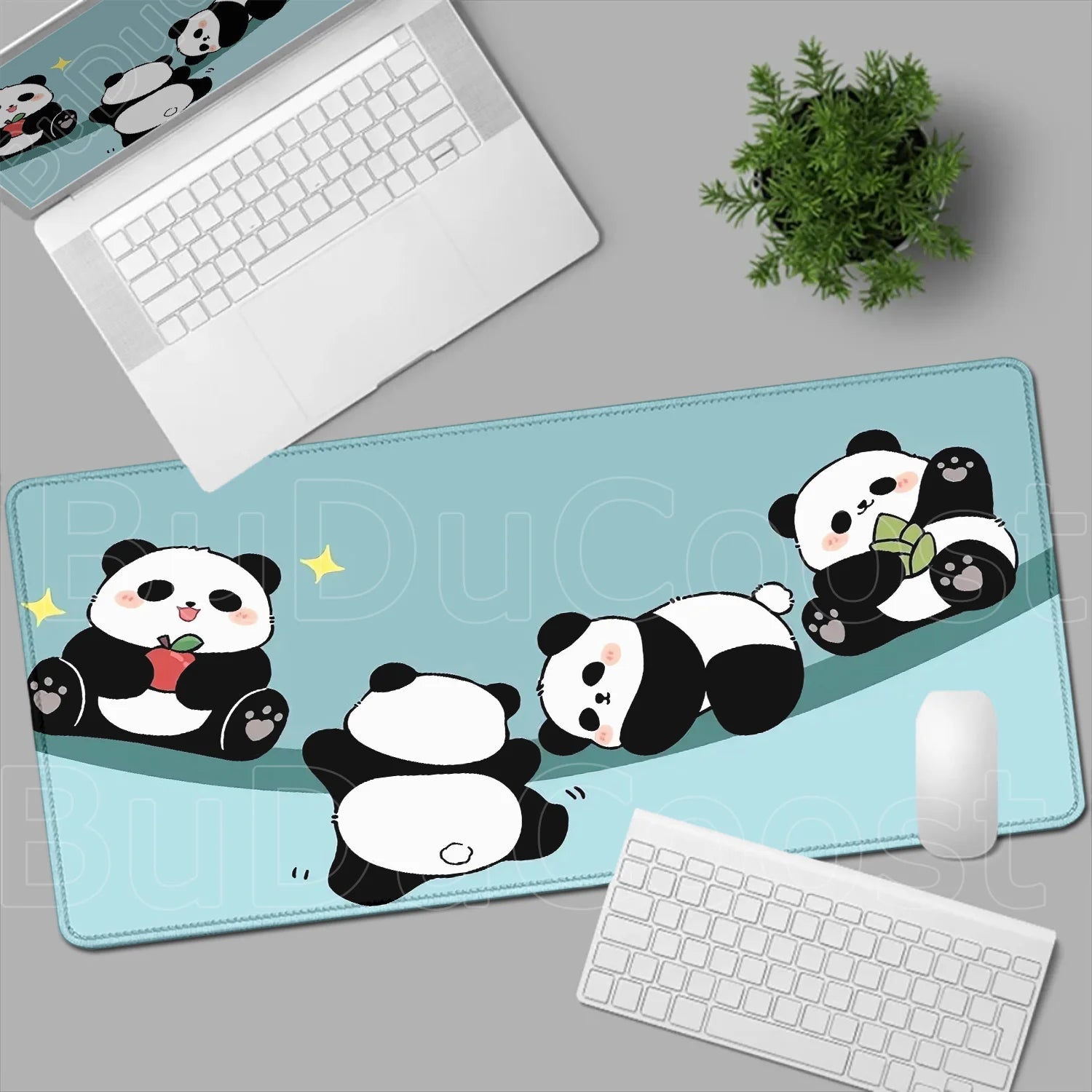 HD Printing Kawaii Anime Panda Mouse Pad Large Computer Office PC Game Table Mats XXL Gaming Keyboard Pad Cute Animals Desk Pads