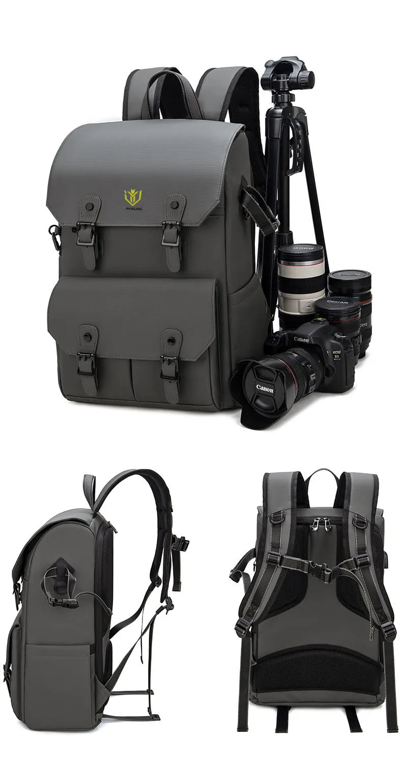 Camera bag - Large capacity double-shoulder photography bag - Camera backpack - Travel and outdoor photography bag