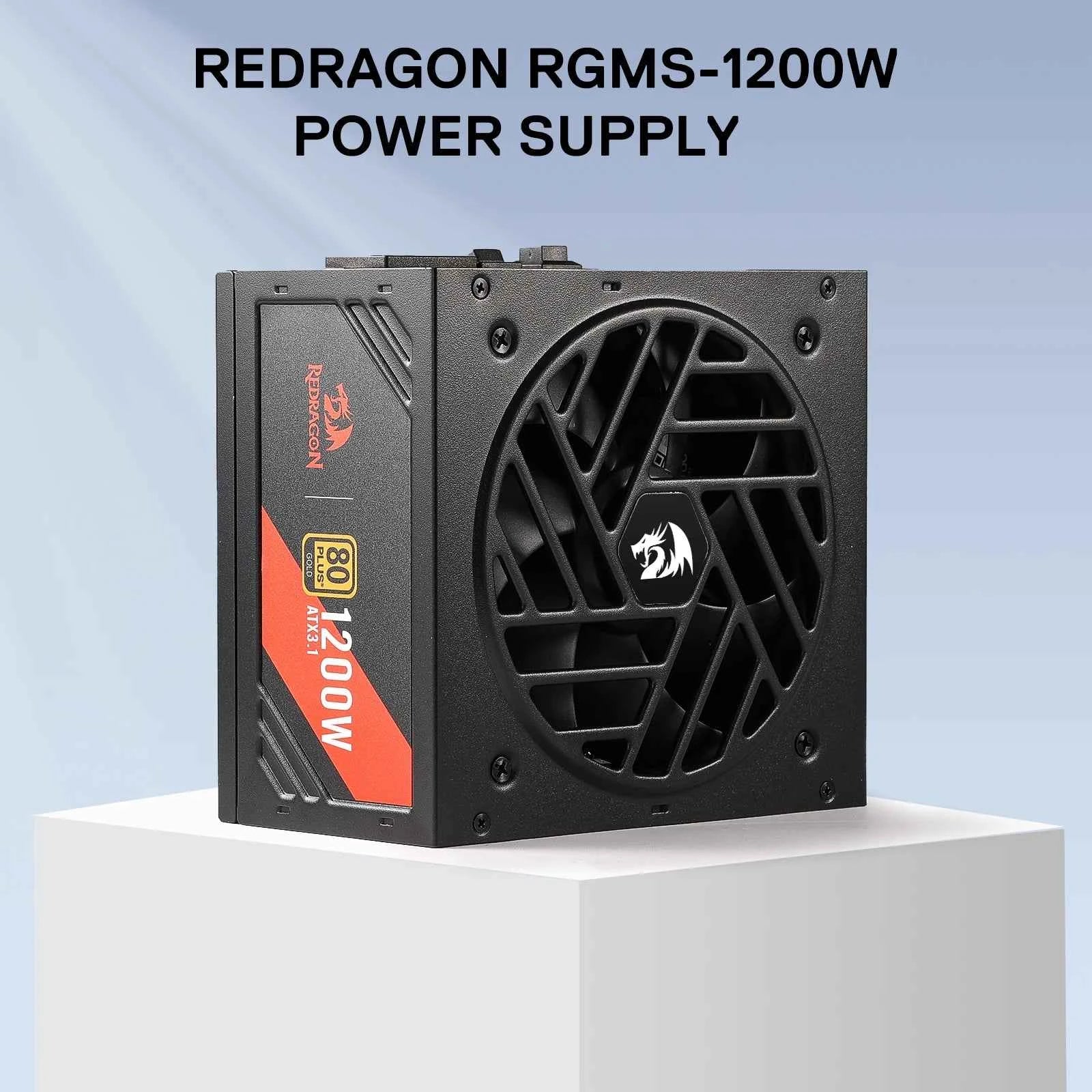 Redragon RGMS-1200W PRO 80+ Gold 1200 Watt Power Supply w/Upgraded ATX 3.1 & PCIe 5.1 Fully Modular