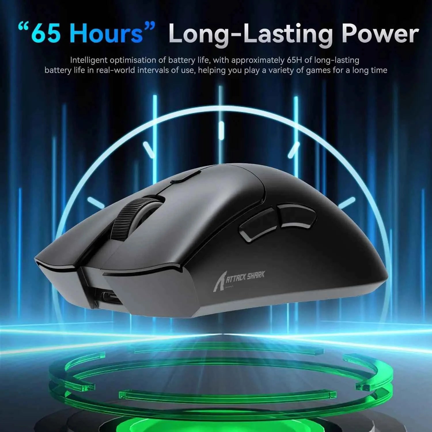 MAMBASNAKE x ATTACK SHARK R1 59g SUPERLIGHT Mouse, PixArt PAW3311 Gaming Sensor, BT/2.4G Wireless/Wired Gaming Mouse