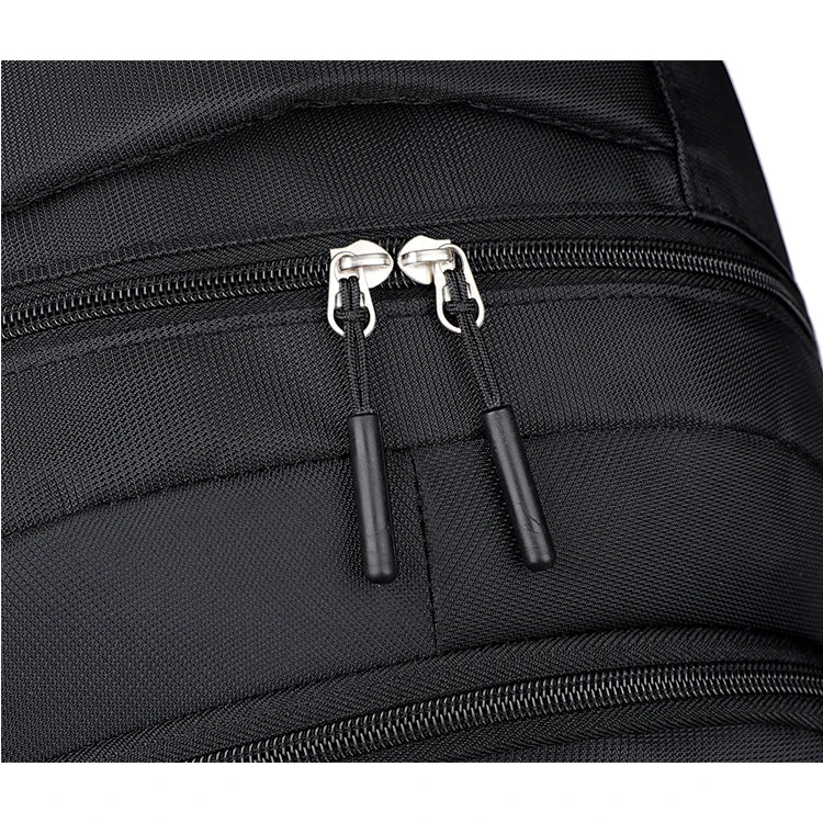 Men's large-capacity backpack, fashionable laptop bag, suitable for travel and business, equipped with secure zipper closure and