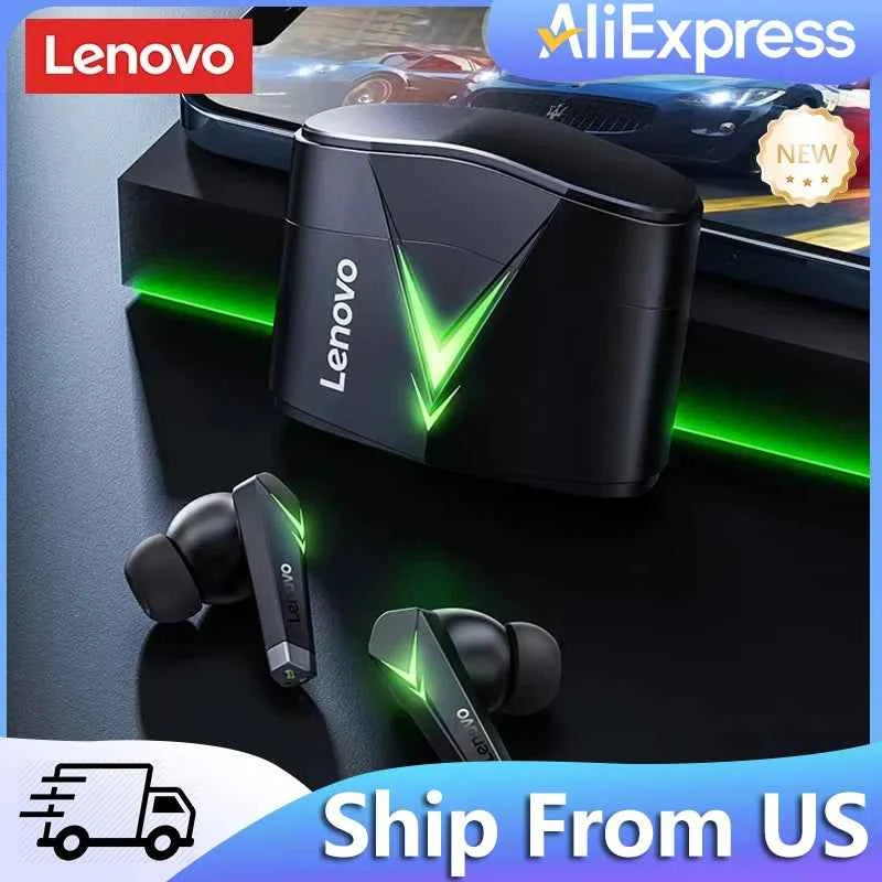 Choice US Lenovo LP6 Bluetooth 5.0 Headphones 9D Strong Deep Bass Music Sound Earbuds Sweatproof Cinema Sound Earphones