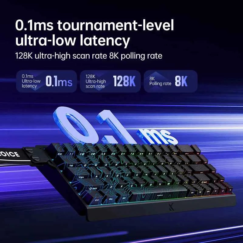 MCHOSE ACE68 Magnetic Keyboard Wired Mechanical ACE60 Pro for Gaming 0.01mm RapidTrigg 8000Hz SOCD/Rs 0.125ms 128K Sampling Rate