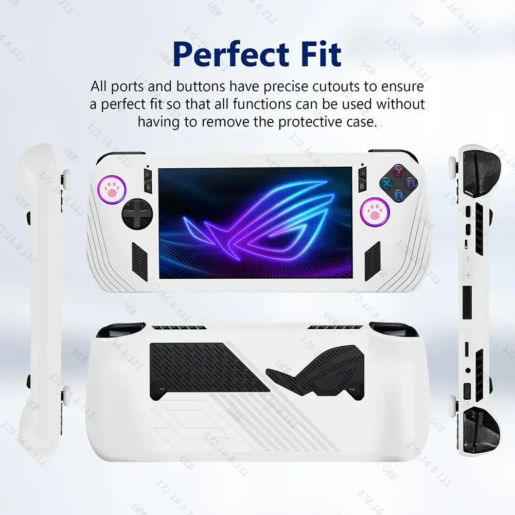 Silicone Protective Cover Shockproof Protector Sleeve Anti-Scratch with Lanyard Suitable For Asus ROG Ally X Gaming Console