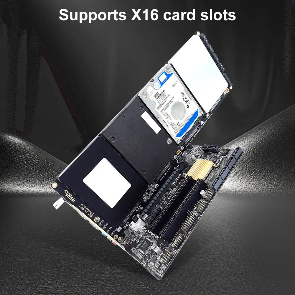 4-Port U2 NVME 2.5Inch SATA SSD Adapter Card Motherboard Support PCIe X4x4x4x4 PCIe X16 Bifurcation U.2 PCIe Adapter for PC