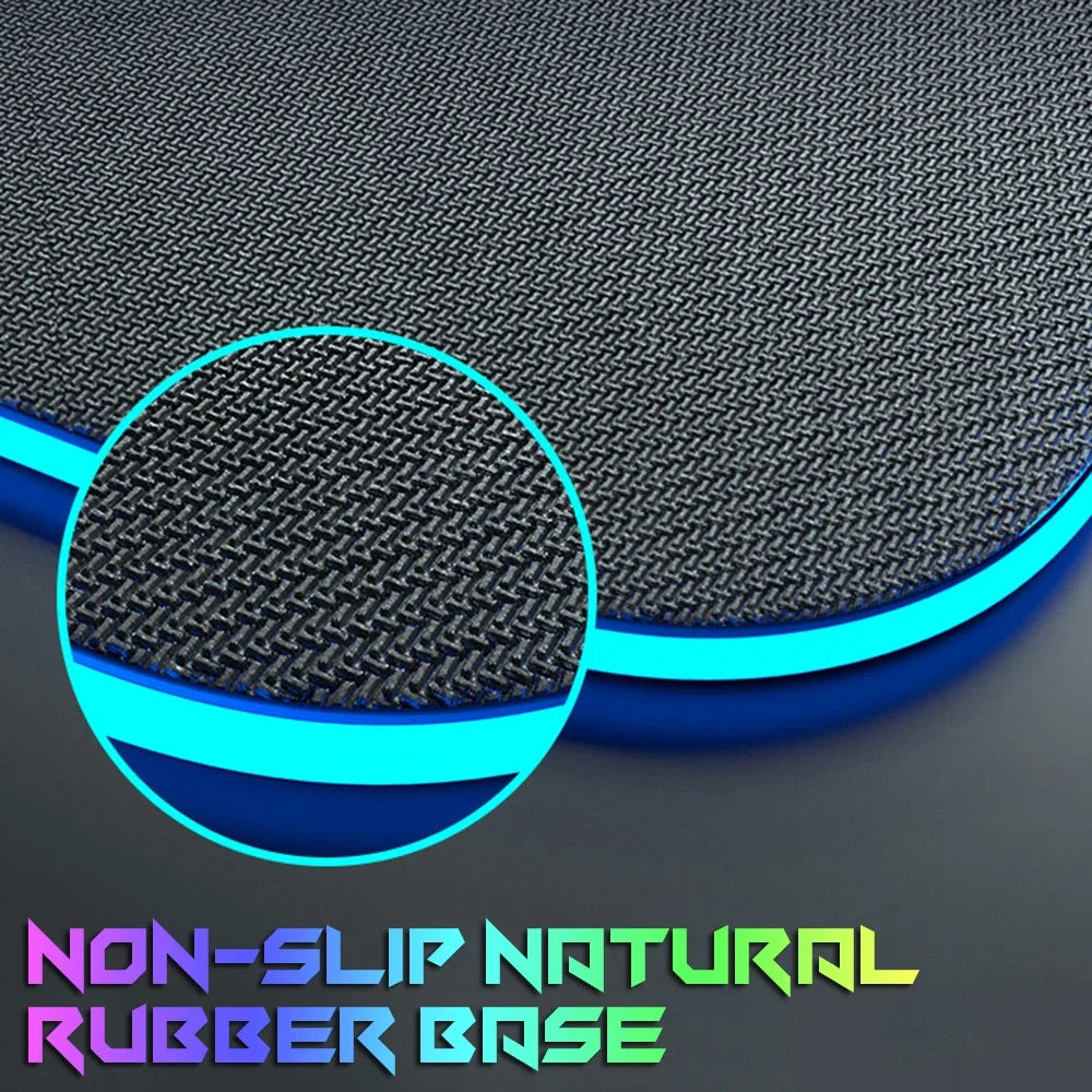 Redragon RGB LED Gaming Mouse Pad Rug Cool Anti-skid Keyboard Mat Computer Desk Accessories Mousepad Luminous Laptop Game Mats
