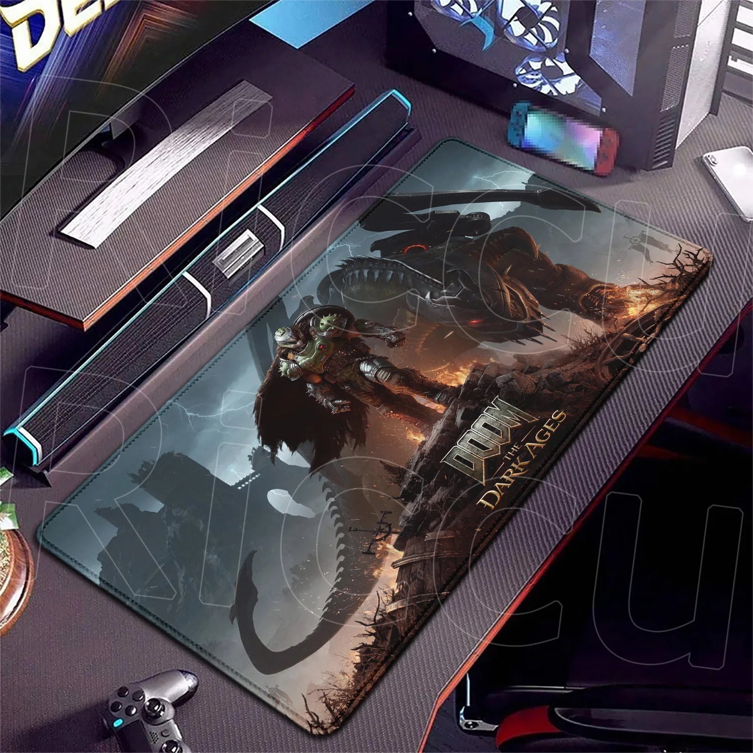 PC accessories 400x900mm Desk Mat Popular games D-Doom Mousepad Large Gaming Mouse Pad LockEdge Computer Keyboard Table DeskMat