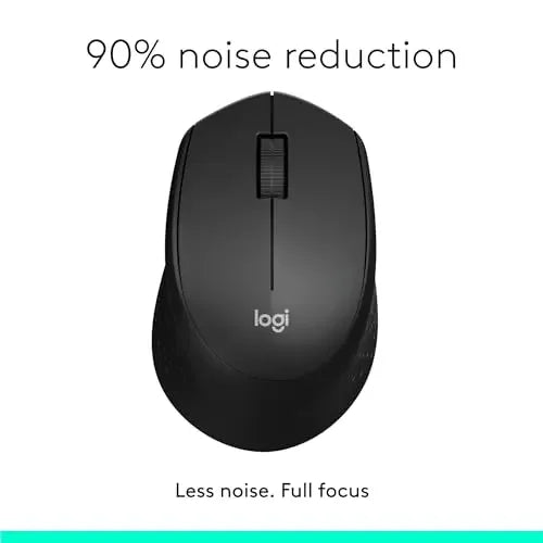 Logitech M330/M331 Wireless Silent Mouse, Ergonomic Comfort Design Quiet Click USB Plug and Play Mouse for PC Laptop Desktop
