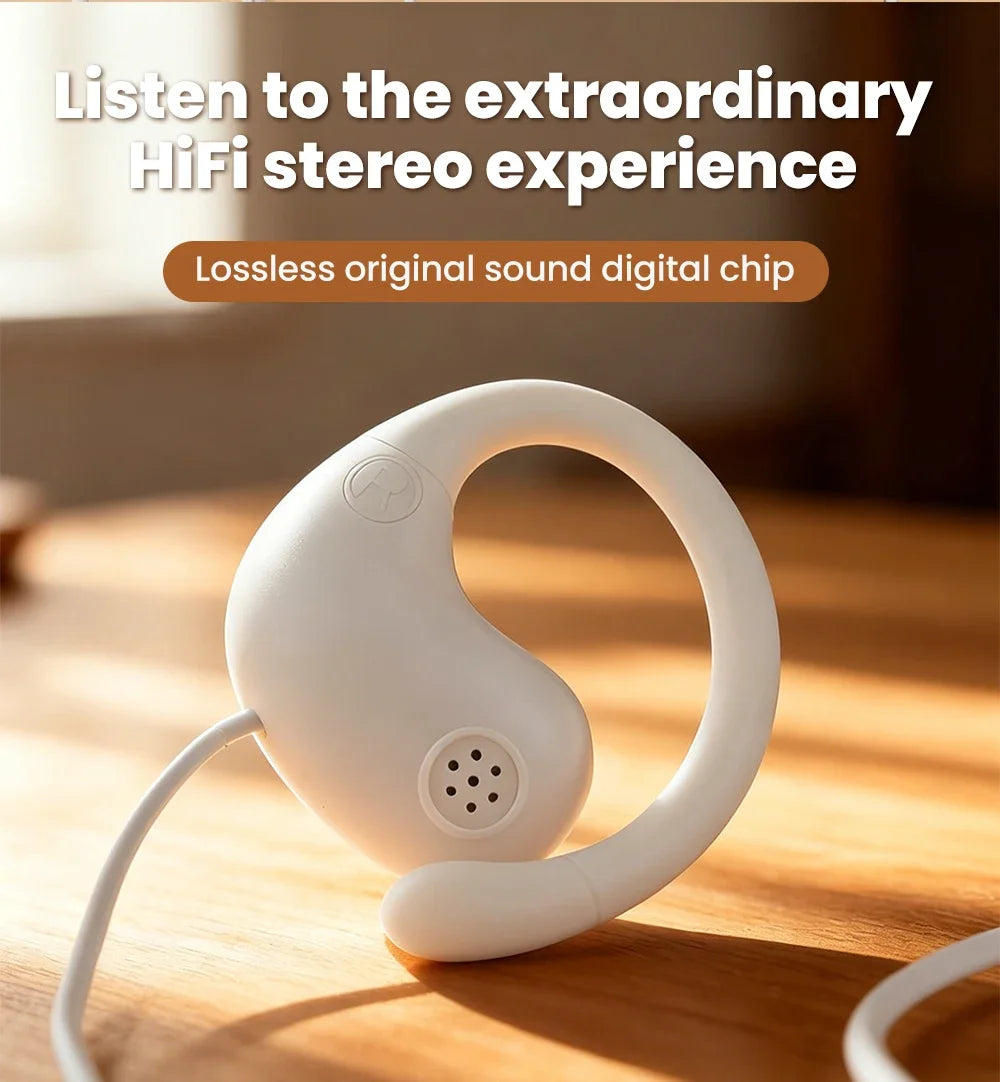 Type C Wired Over-Ear Headphones With Microphone for Music 3.5mm Digital Audio Headphones Not In-ear Type
