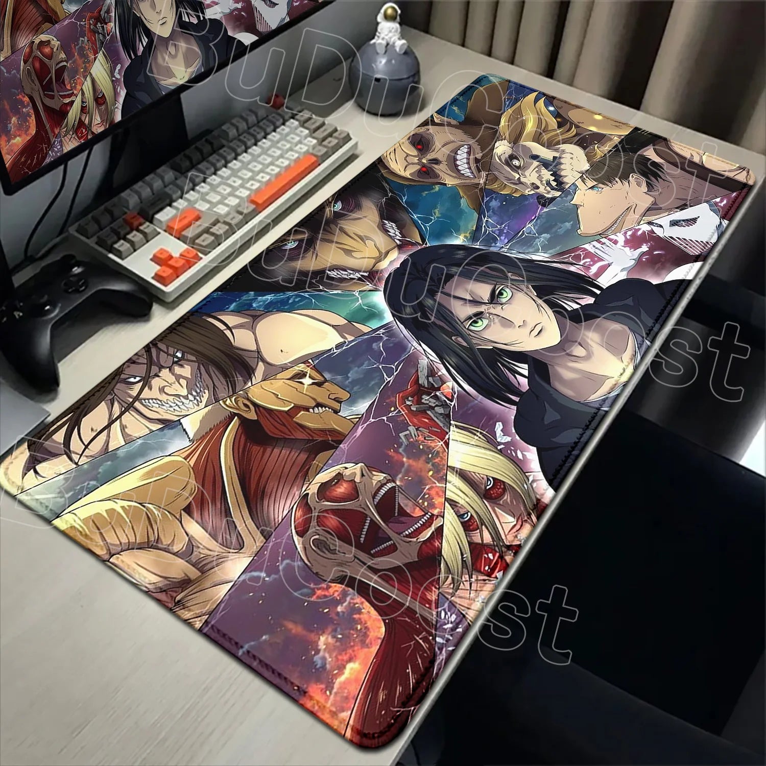 New Mousepad Anime Attack on Titan Mouse Pad Gaming Accessories PC Keyboard Large Rubber Non-slip Desk Mat Computer Table Carpet
