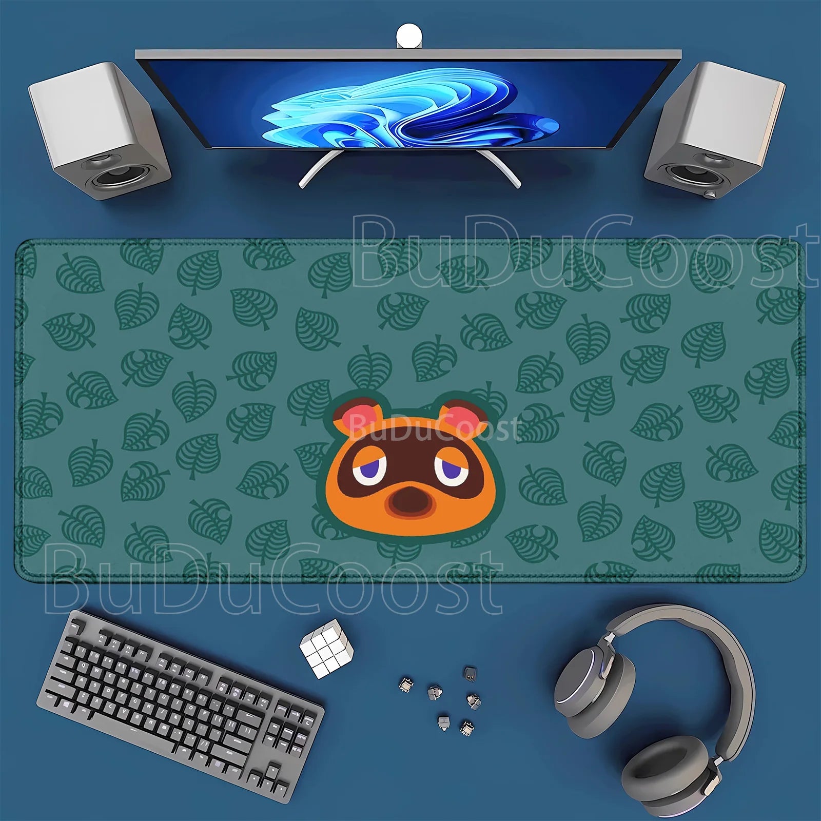 Large Kawaii Mouse Pad Non-Slip Gaming Cute Cartoon A-Animals Laptop Gamer Crossing Mousepad HD Printing XXL 400x900mm Desk Mat
