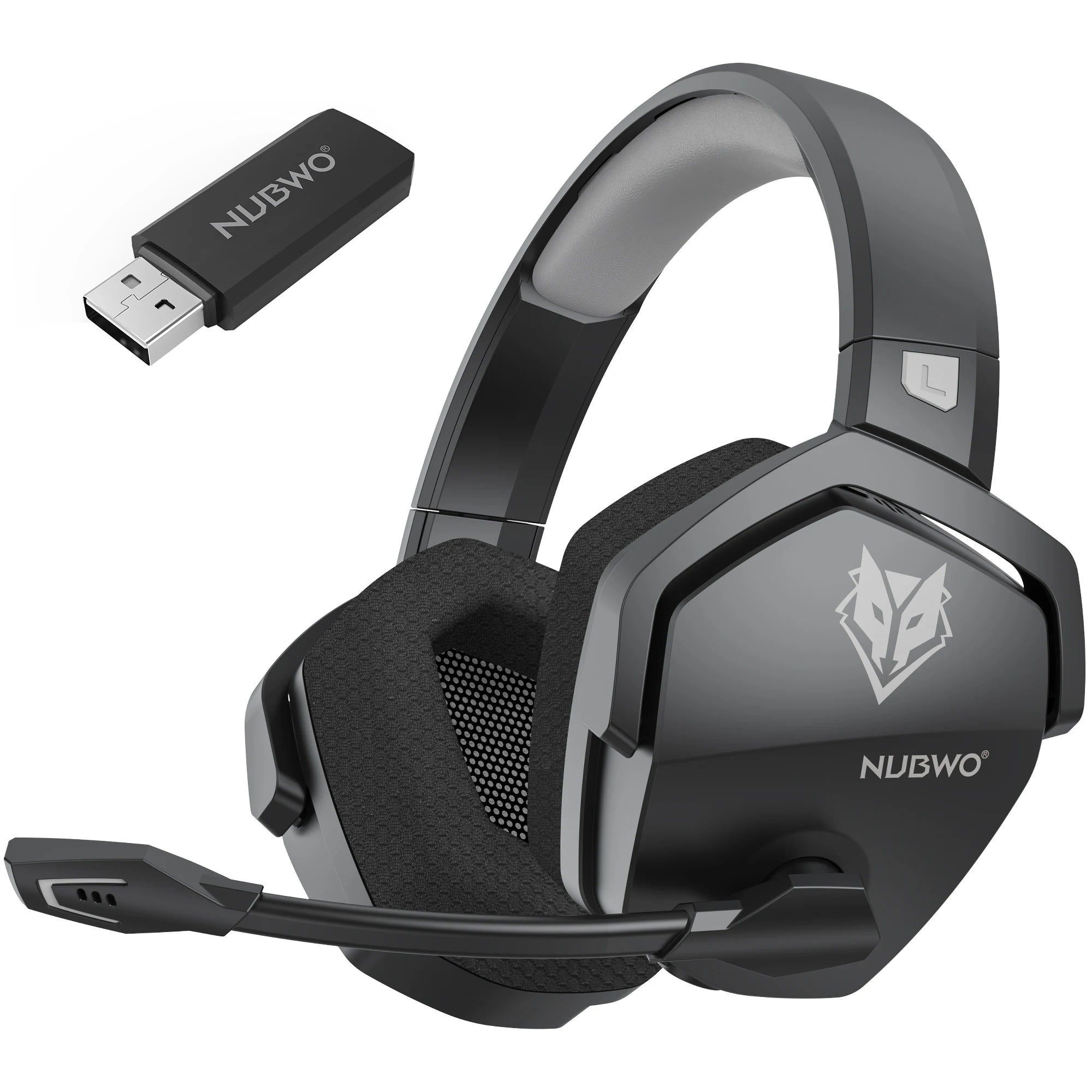 NUBWO G06 Wireless Gaming Headset – 2.4G & Bluetooth Headphones with Mic, 5ms Low Latency, 7.1 Surround Sound for PC, PS4 & PS5.