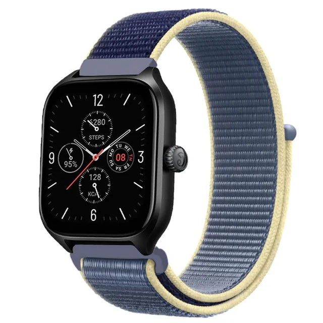 Nylon Loop Band For Amazfit GTS 4/3/3pro/2e/GTS 2 Mini/GTR 4 47mm/GTR 2/Stratos 2 3 Strap For Amazfit Bip 3 Pro Correa
