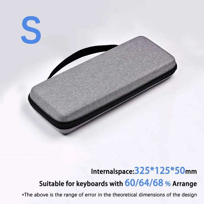 Dustproof Water-Resistant Mechanical Keyboard Case Storage Bag - EVA Hard Shell Fits 61/68/75%/TKL/98%/Full-Size Keyboards