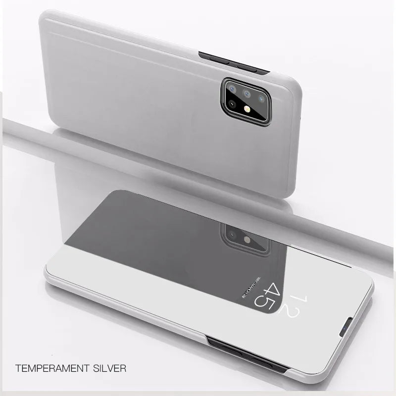 Mirror Flip Case for Samsung Galaxy S25 S24 Ultra S23 FE S22 S20 S21 Plus Back Cover for Galaxy S10 Plus S10e 5G Case
