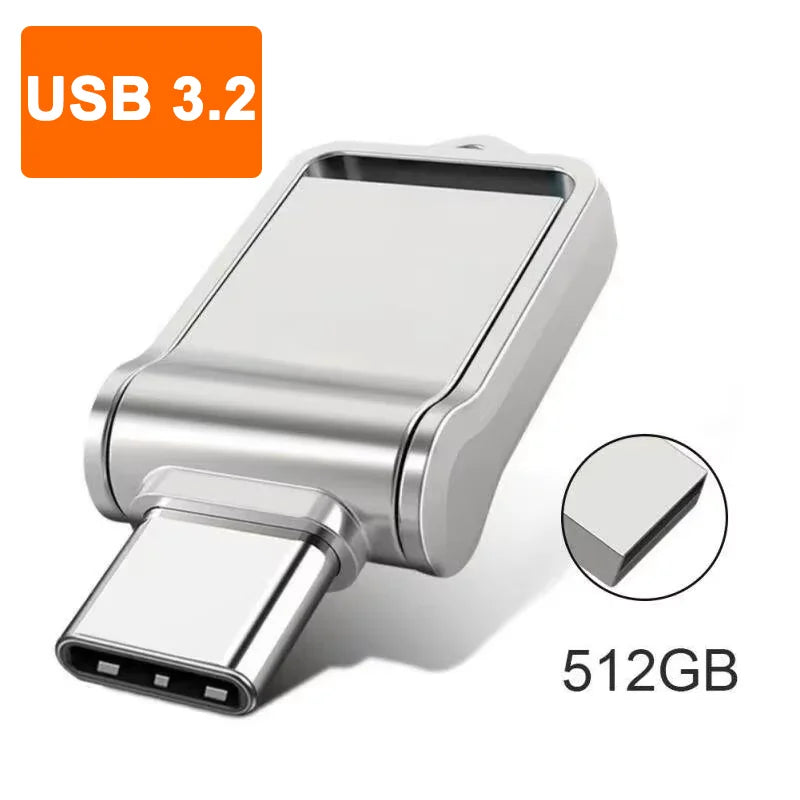 DIXSG Dual USB 3.0 + Type-C Flash Drive – High-Speed OTG Memory Stick
