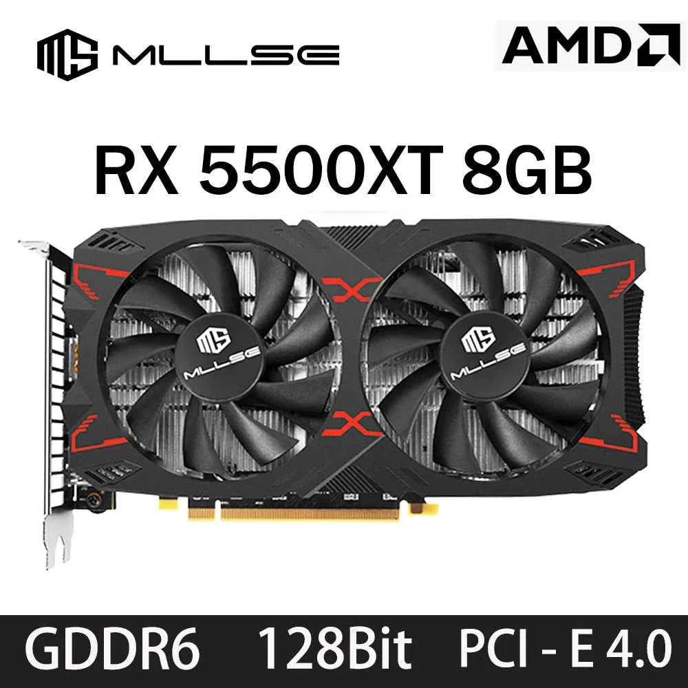 MLLSE AMD RX5500XT 8G Gaming Graphics Card 8GB 128Bit GDDR6 PCI-E 4.0×8 GPU Radeon rx5500xt 8gb game Video Cards Placa de vídeo