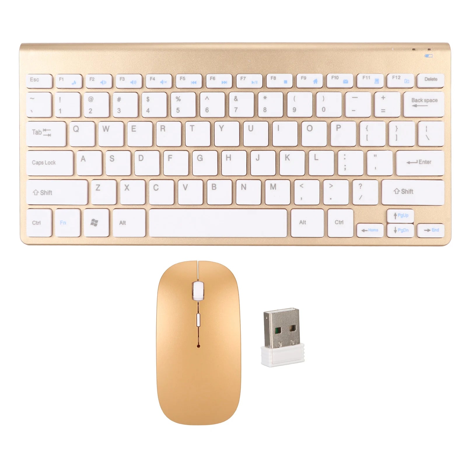 2.4G Wireless Keyboard Mouse Kit Slim Silent Smart Wireless Keyboard Mouse Set with USB Receiver For Home PC Laptop