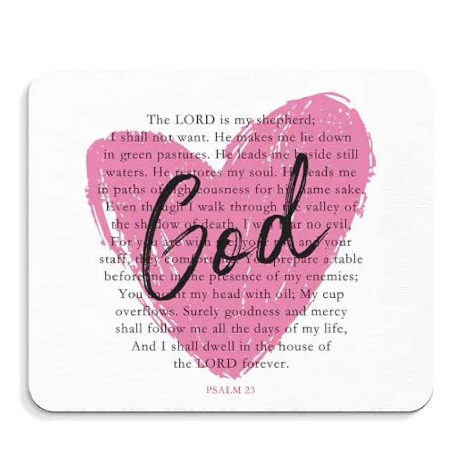 Motivational Bible Verse Decor Mouse Pad - Inspirational Christian Office Desk Mousepad, Positive Bible Verse Decor, Inspiratio