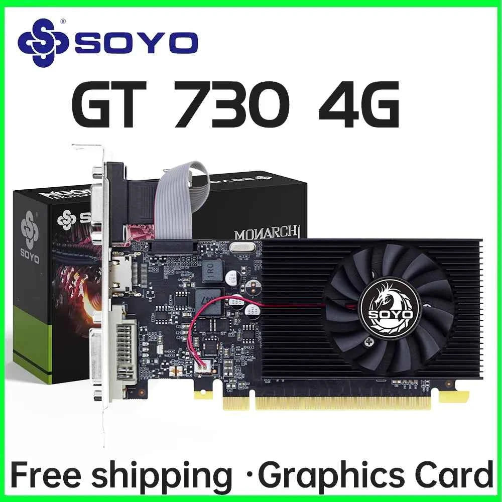 SOYO GT730 4GB Half-height Graphics Card GDDR3 GPU 128Bit HDMI compatible PCI-E 3.0 Placa De Video for Desktop Computer