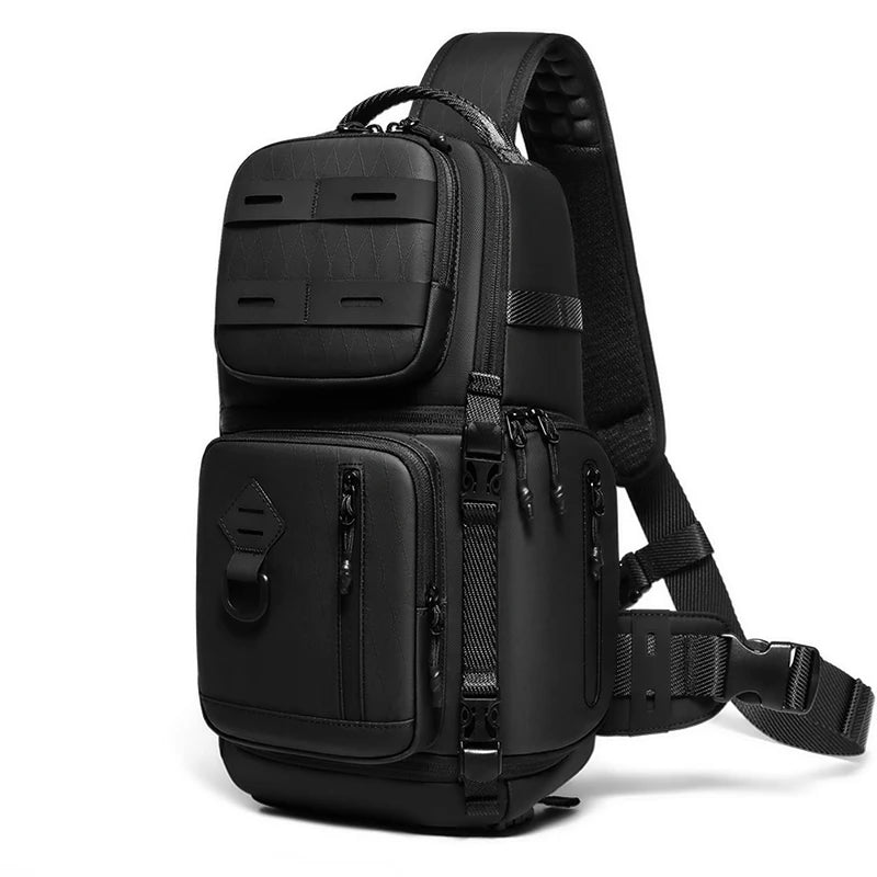 Men’s DSLR Camera Crossbody Bag – Waterproof Travel Shoulder & Chest Bag with Tripod Holder for Photography, Hiking & Outdoor Use