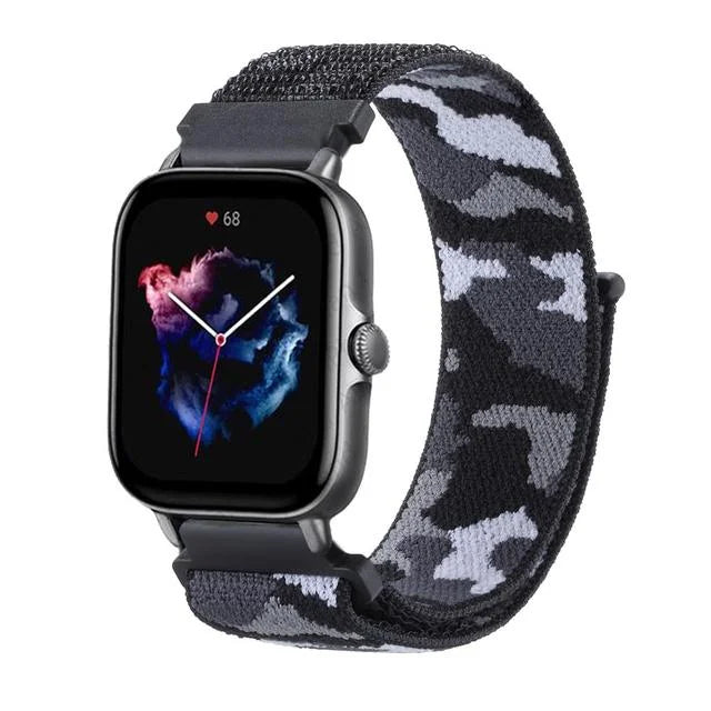 20mm 22mm Nylon Loop Strap for Amazfit GTR 42 47mm/GTR2/2e/3/3 Pro/4/GTS/GTS2/mini/3/4 Bracelet for Amazfit Bip-U-S/Stratos 2 2S