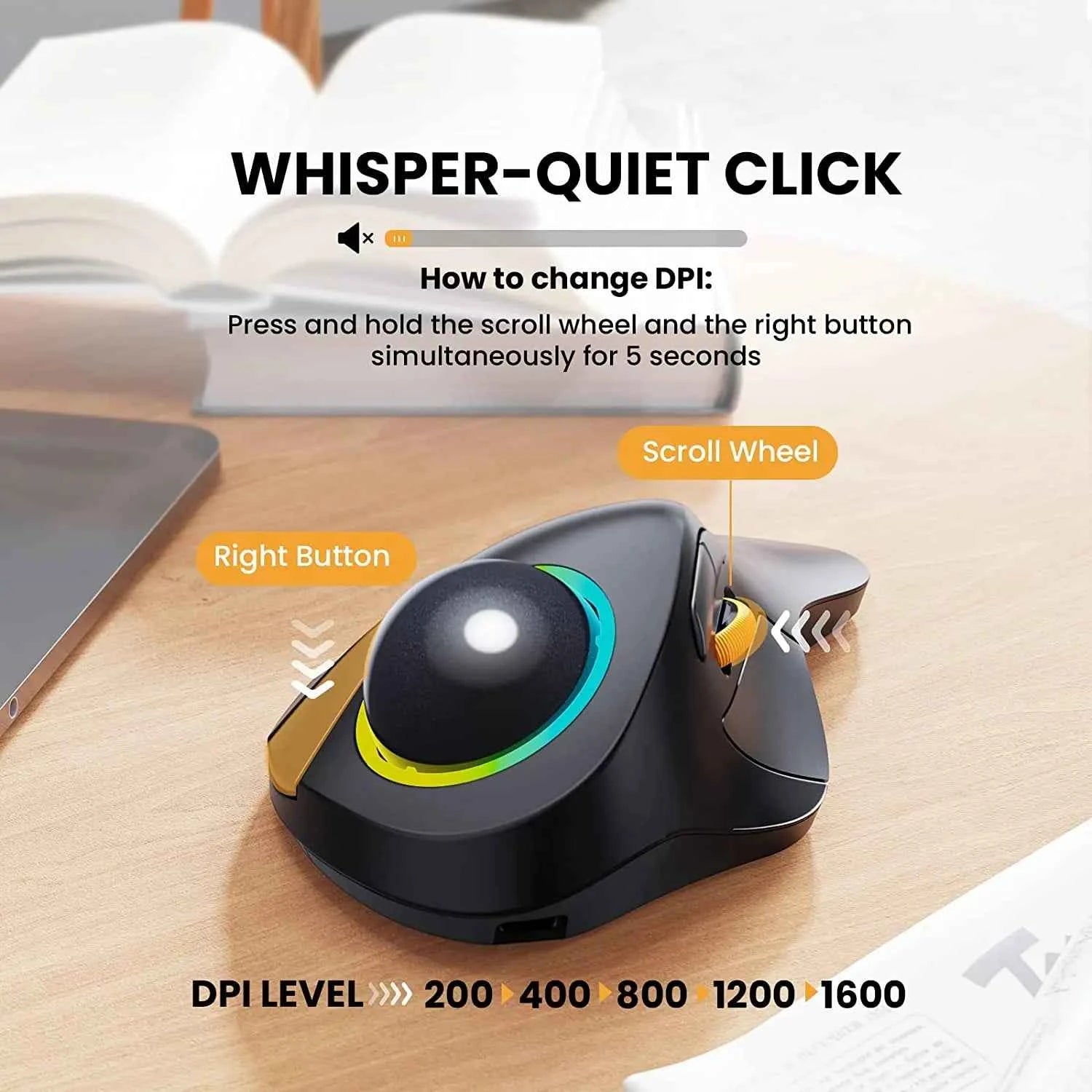 SEENDA EM03 Wireless Index Finger Trackball Mouse