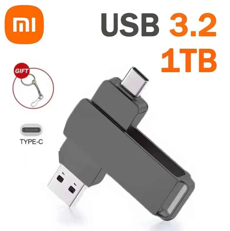 Xiaomi USB 3.2 16TB USB Flash Drive Memory Type-C 2-In-1 8TB 4TB OTG Pendrive 2TB High Speed Flash Disk 1TB For PC Laptop