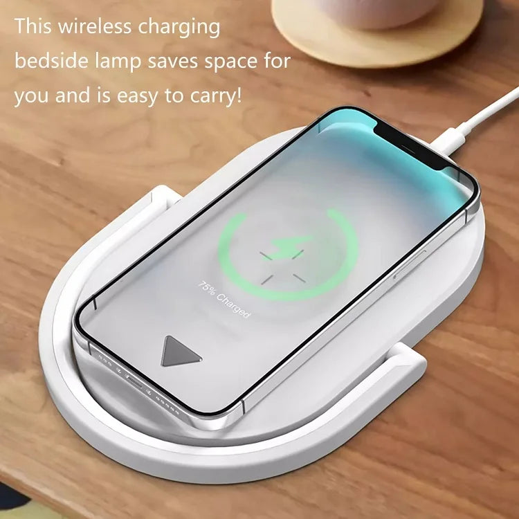 Private model foldable wireless charger 15W fast charging mobile phone bracket three-in-one creative night light wireless chargi